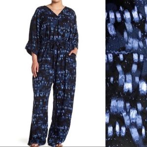 MELISSA MCCARTHY SEVEN7 -Blue Faux Wrap Jumpsuits Sz 2x